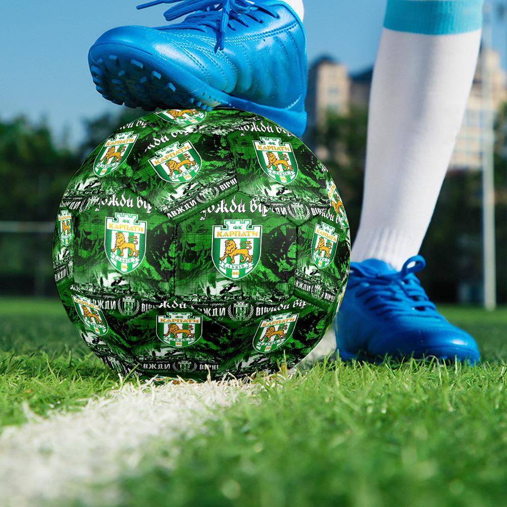 Karpaty Lviv Indoor Soccer Ball Size 5 Colorful All Ages Machine Stitched PVC Competition Ready Durable High-Bounce