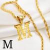Anniyo AZ Letters Kettingen Dames Heren Verguld Initial Hanger Touwketting Engelse Letter Sieraden Alfabet Afrikaans #058002B