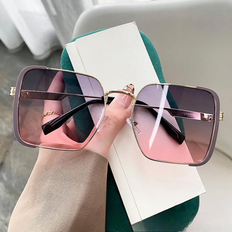 

Non-polarized New Fashion Cool Square Sunglasses Women Luxury Brand Anti Strong Light Vintage Sun Glasses фиолетовый