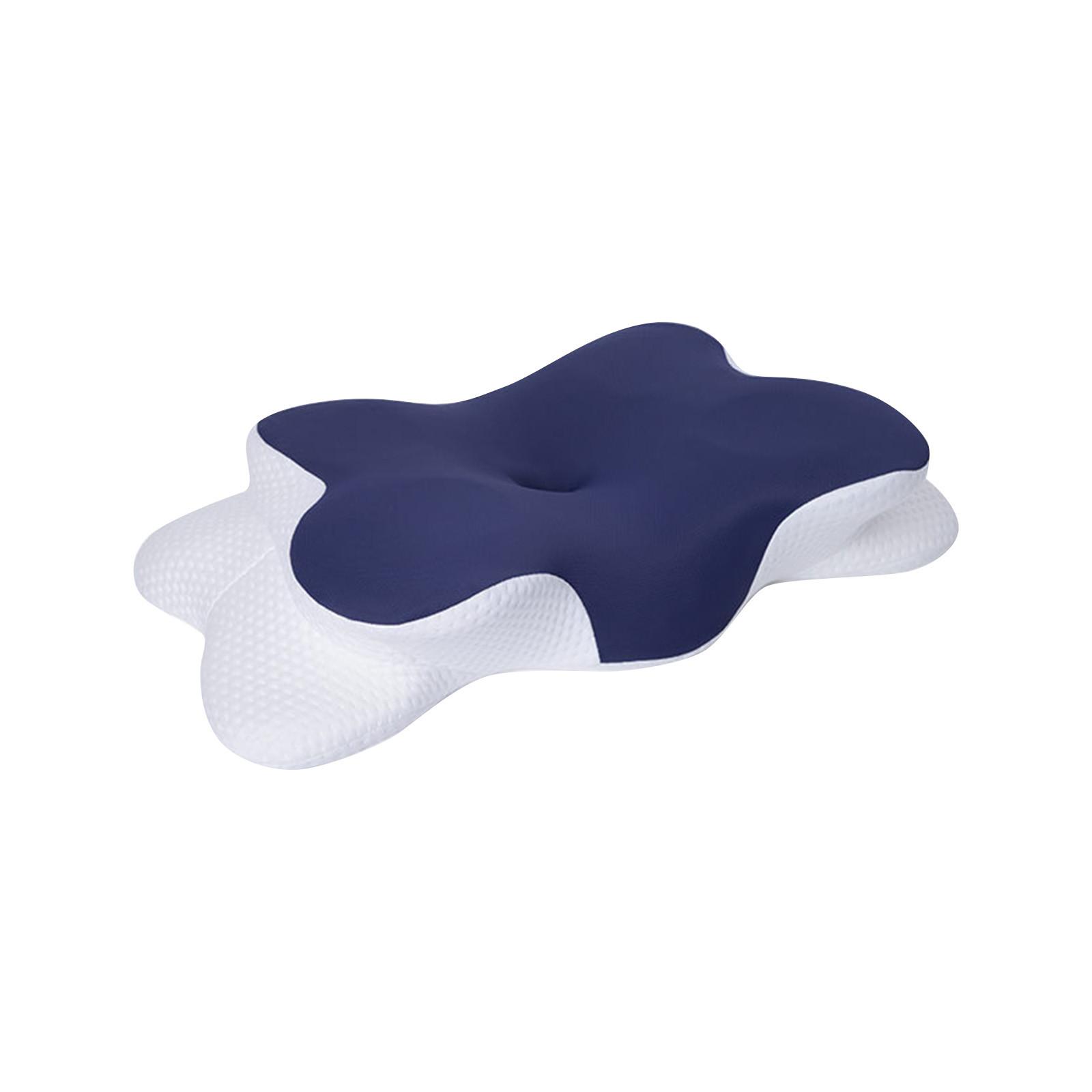 

Удобная подушка с эффектом памяти, эргономично разработанная подушка для поддержки шеи, улучшающая сон, идеально подходит для женщин, спящих на боку, на спине и на животе One Size темно-синий