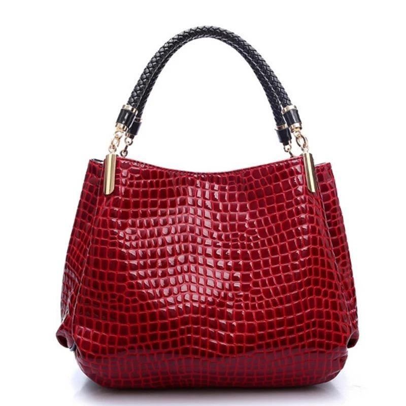 Ženy Crocodile Pu Leather Messenger Tašky Veľkokapacitné Dámske Tašky Kabelky Dámske Neformálne Totes Taška Dámska taška cez rameno