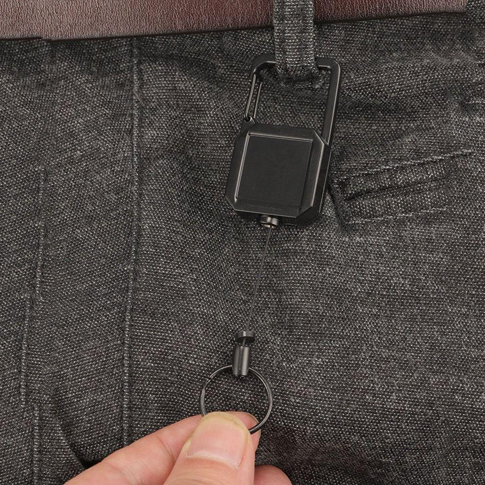 Schlüsselband Schnalle Anti-Verlust ID-Halter Schnalle Teleskopisches Ausweis-Schlüsselband Drahtseil Schlüsselanhänger Schlüsselband