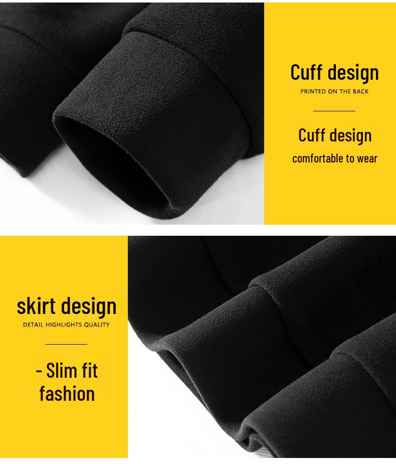 Cross2025 Herren Thermofleece Hoodie - Herbst/Winter Übergröße Langarm Lässiger Basisschicht