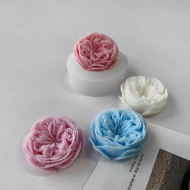 DIY Bastelformen 3D Silikonformen DIY Projektformen Rosenblütenform Kerzenformen Perfekt für Geburtstage und Hochzeiten