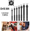 Cross Hexagonal Ceramic Tile Drill Bit Glass Ceramic Concrete Hole Opener Alloy Triangular Drill Bit Size 3/4/5/6/7/8/10/12mm