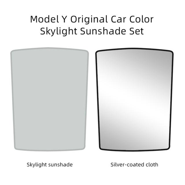 For Tesla Model Y Sunshade 2020-2023 UV Ray Heat Insulation Glass Roof Shade Foldable Mesh Skylight Protector Interior Accessory
