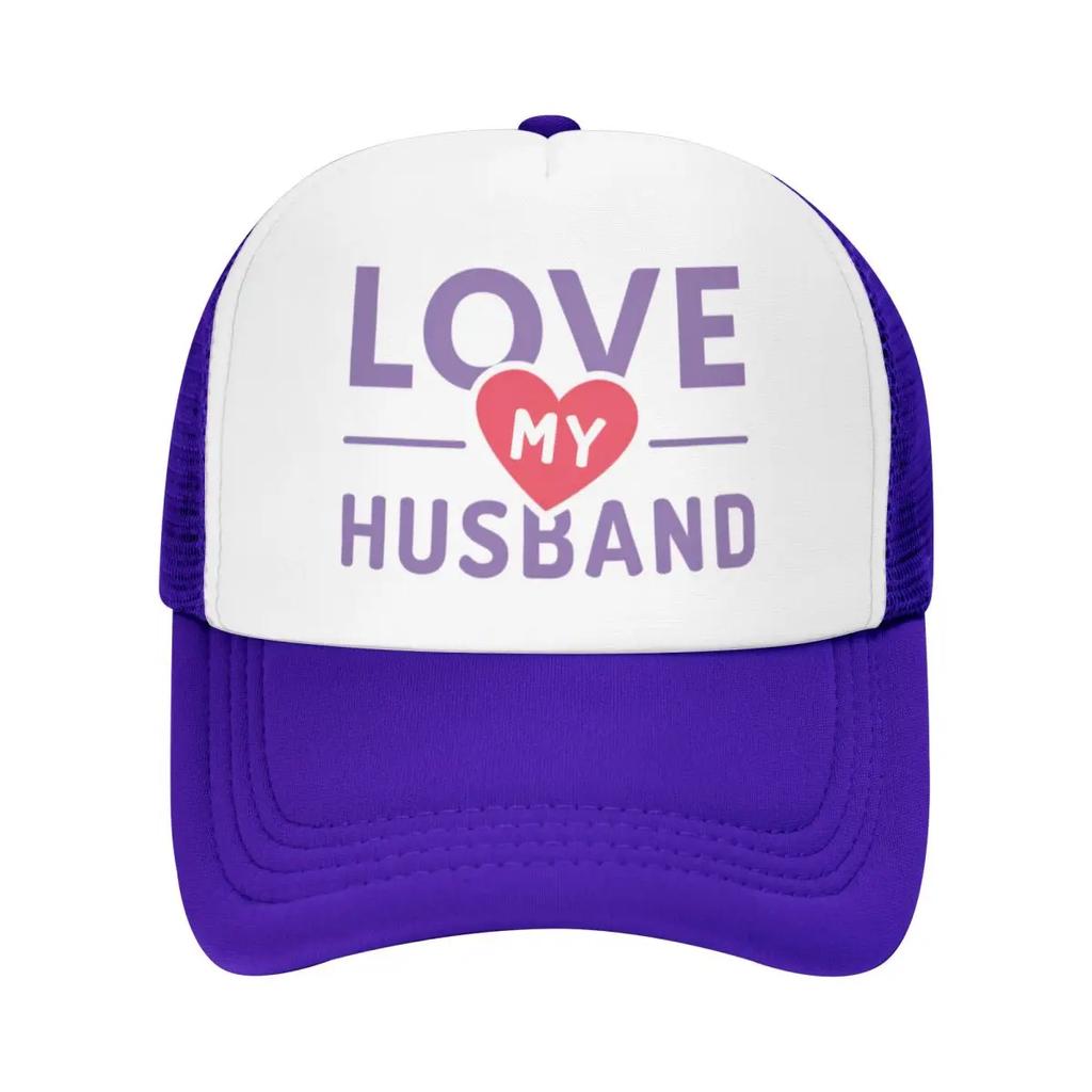 Custom I Love My Husband Baseball Cap Hip Hop Women Unisexs Adjustable Trucker Hat Autumn Personalized Dad Hat