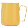 Milk Frothing Pitcher Thickened Frother Cup 450ml with Pointed Spout for Coffee Machine CafeYellow