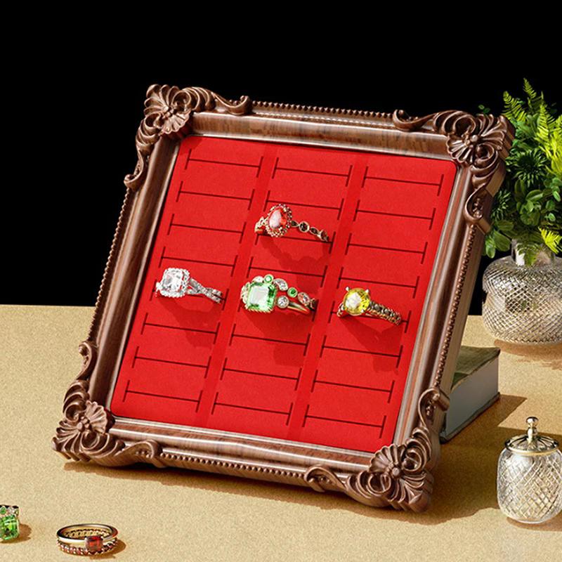 Vintage Schmuck-Ausstellungsständer, Fotorahmen im europäischen Stil, Ring- und Schmuckaufbewahrungsschale, Schminktisch-Ausstellungsstücke
