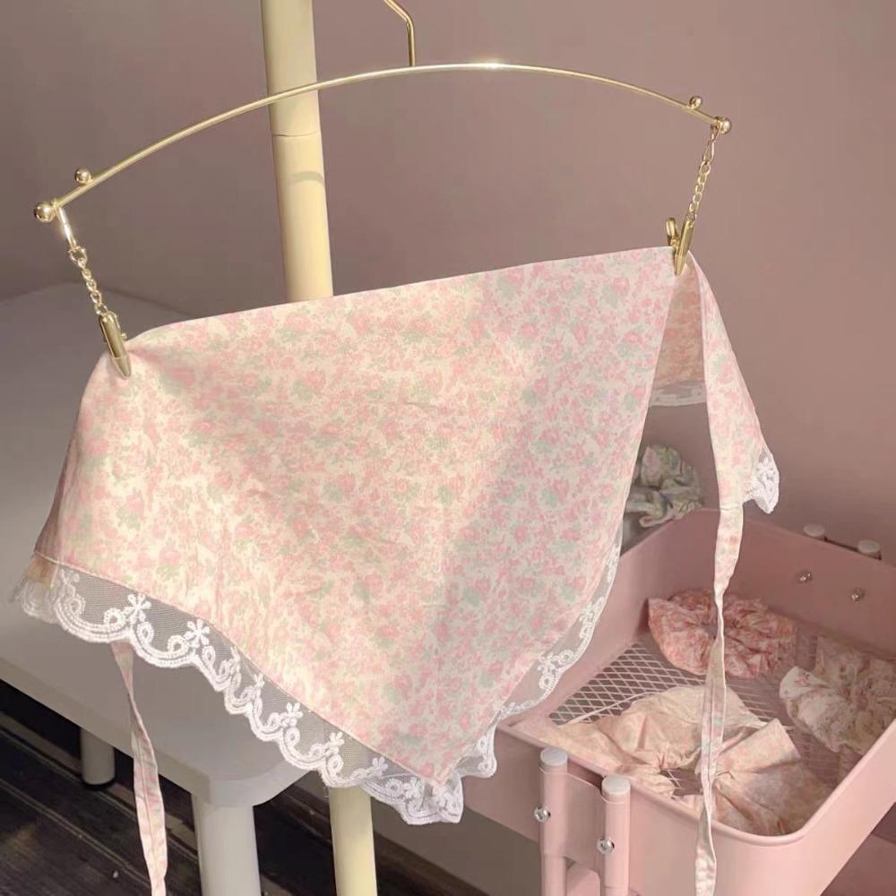 

Сладкий кружевной шарф для волос, бант, однотонные резинки для волос, аксессуары для волос из жатки, женские