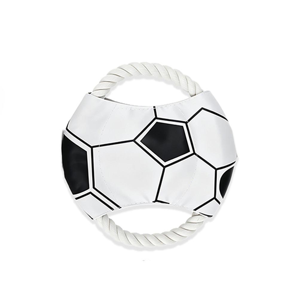 

Bite-Resistant Flying Saucer Dog Toy Resistant Chew Pet Teeth Cleaning Toy Puppy Training білий