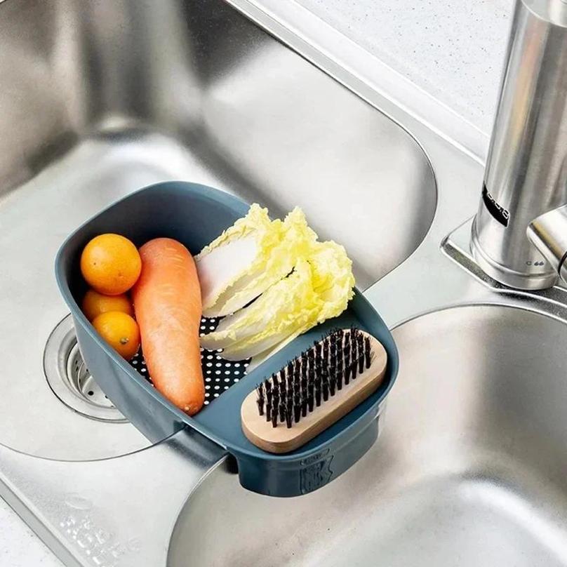 1 Pcs Collapsible Colander Kitchen Acssories Extendable Strainer Fruits Vegetables Noodle Drain Basket Drainer Over Sink