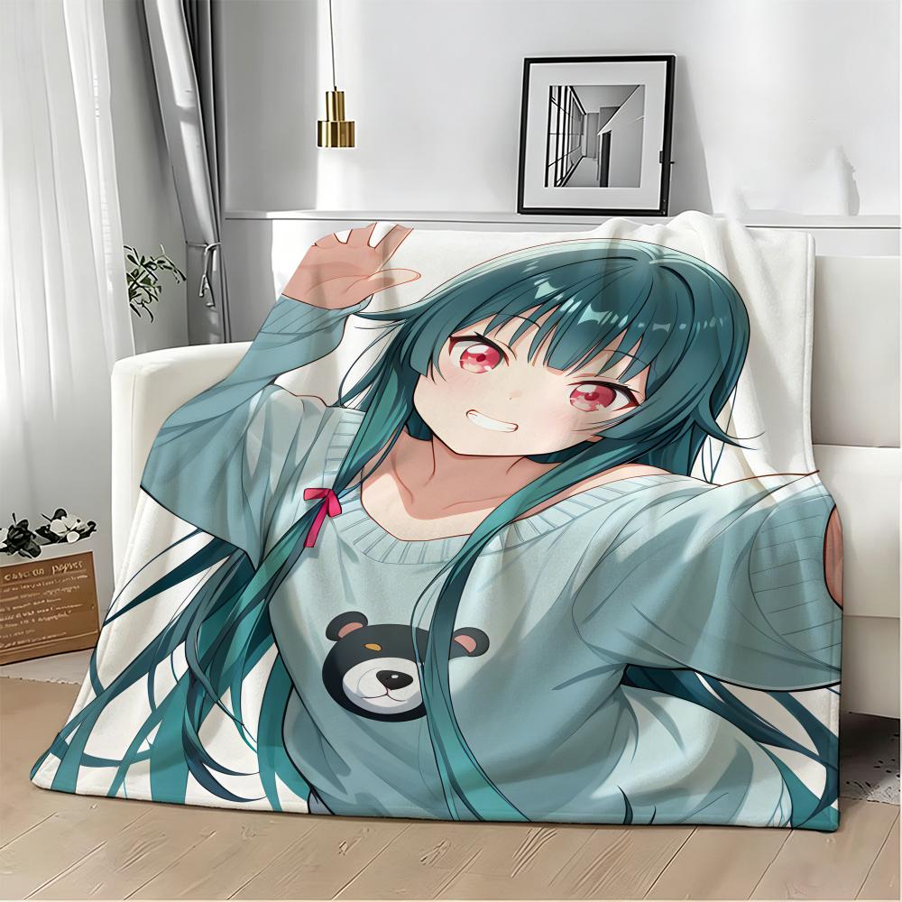 Animation G-GreenHairS GirlS Throw Soft Warm Throw Blanket for Bedroom Living Room Bed Travel Camping Picnic Gift