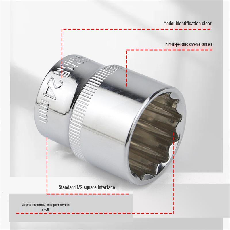 12-Point Torx Spline Socket Set, 1/2" Drive, 8-32mm, Auto Repair Tool