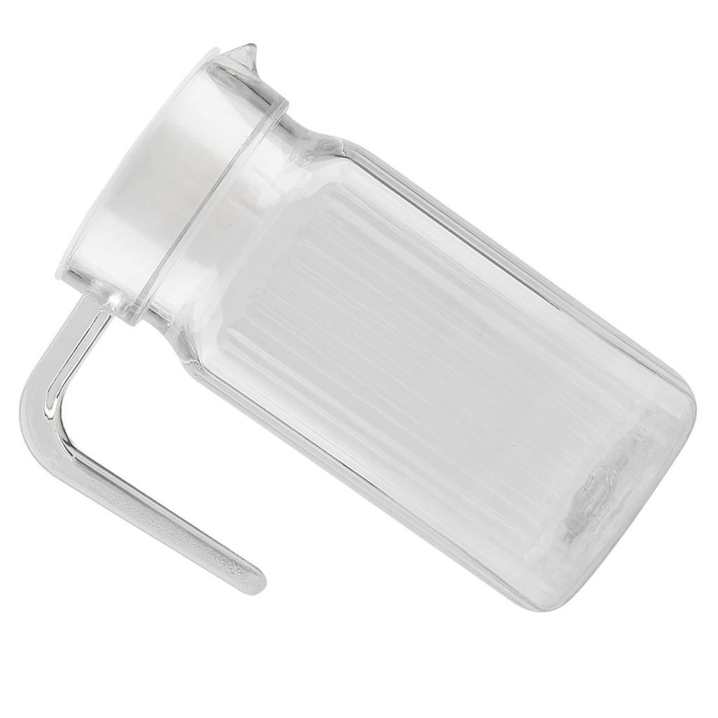 500ml Acryl Transparente Saftflasche Gestreifter Wasser-Eiskalter Saftkrug mit Deckel für Bar Zuhause