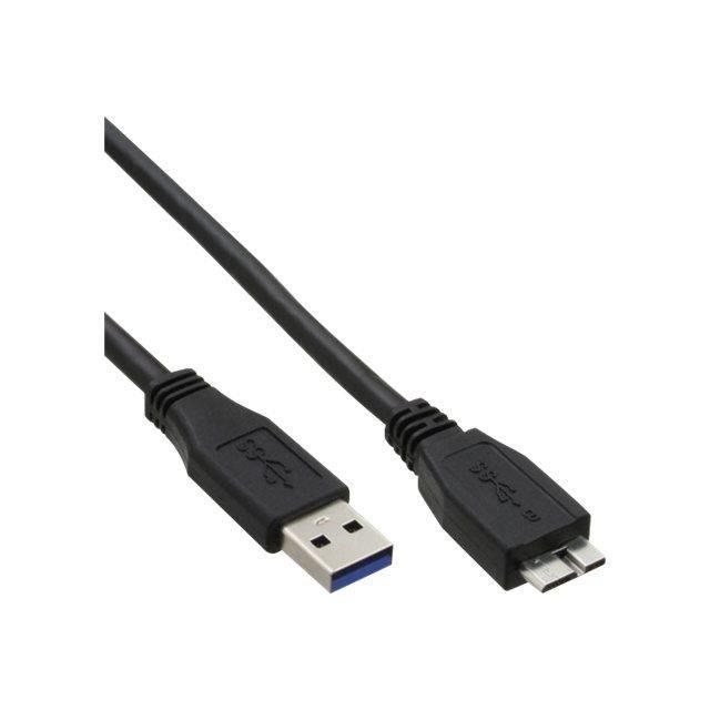 InLine Câble USB Micro-USB Type B (M) Pour USB Type A (M) USB 3.0 5 M Noir