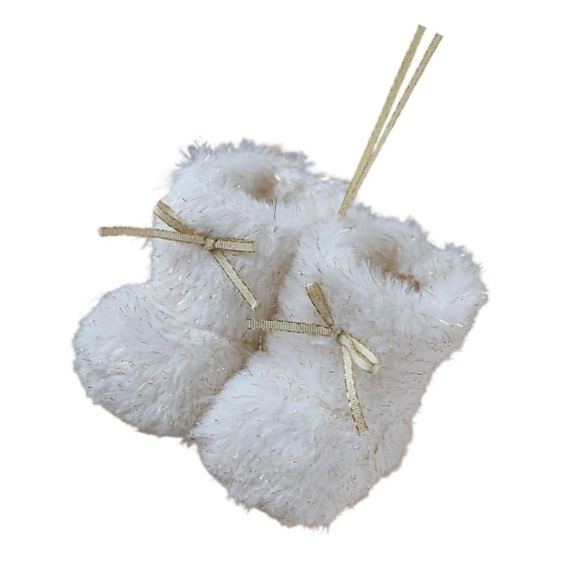 Plush Christmas Boot Ornament Soft Festival Tree Hanging Decors For Holiday Party Gift