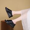 Thick-soled slope heel cool slippers women's fashion summer new soft leather high heels fish mouth cool slippers