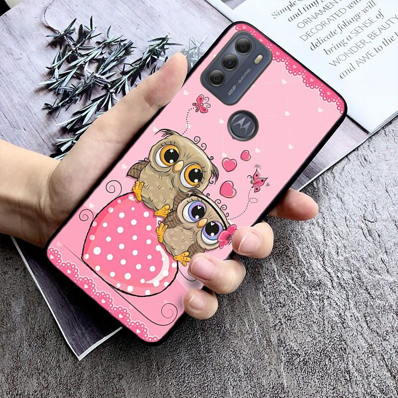 

Cartoon Owl Phone Case For Moto Edge 50 40 Pro Edge 40 30 Ultra Neo Fusion G Power G Stylus G Play E32 E20 E40 Moto E40