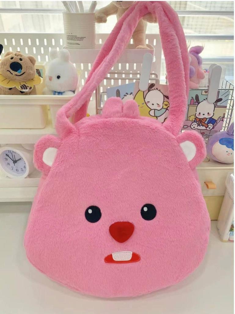 Backpack Loopy Themed Anime Peripheral Handbag Plush Toy Cute Cartoon Doll