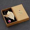 Classical Chinese Style Cicada Wing Metal Feather Bookmark with Leaf, Butterfly, and Dried Flower Accents