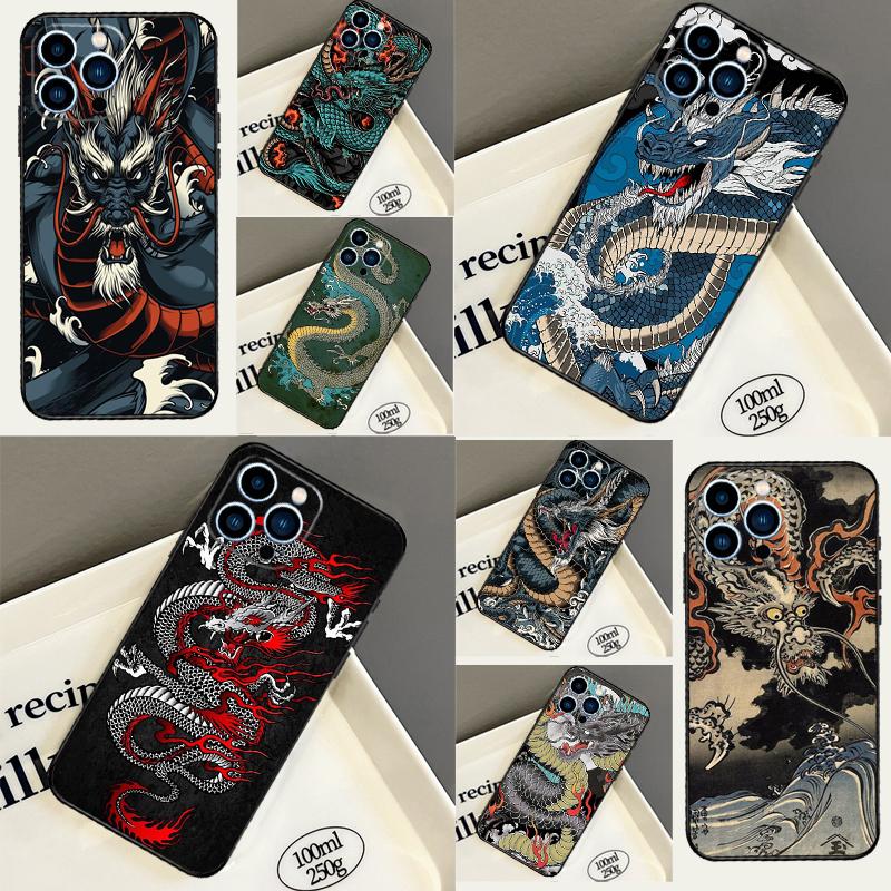 Japanese Dragon Art Funda For Xiaomi 17 Pro Max 13 14 15 Ultra 14T 15T Pro POCO F7 F5 F6 X3 X5 X6 X7 Pro Case