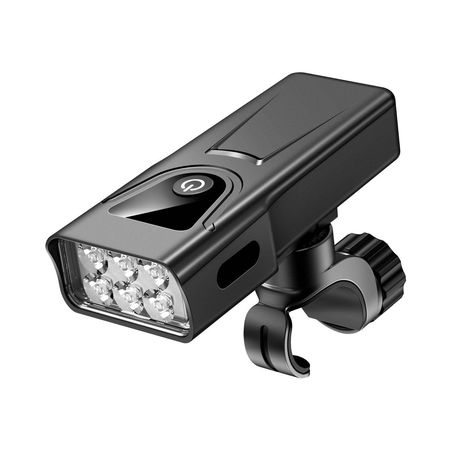 

Мощный фонарь 5200 мАч с боковой видимостью, USB-перезаряжаемая велосипедная мобильная светодиодная фара с ЖК-дисплеем уровня заряда батареи IPX6 Легко Можно также использовать как Идеально для