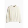 H M Textured Knit Sweater Regular Fit creaM