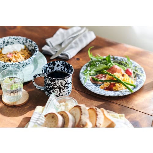 CROW CANYON HOME Mug, Break-Resistant, Lightweight, Enamel, Dishwasher-Safe, Stylish, Cute, Founded In 1977, Yellow, 345ml