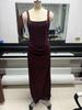Available: Women's Spring 2026 Slim-fit Strappy Maxi Dress, Solid Color, Bodycon Design