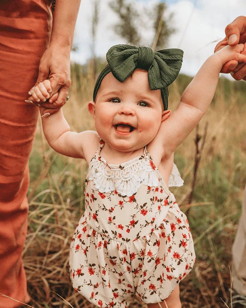 PANTONE Solid Color Bows Headband for Baby Girls Elastic Hair Band Cotton Bowknot Turban Kids Headwear Baby Hair Accessories