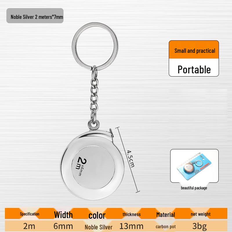 Portable 2m High-Precision Soft Steel Tape Measure for Household Use