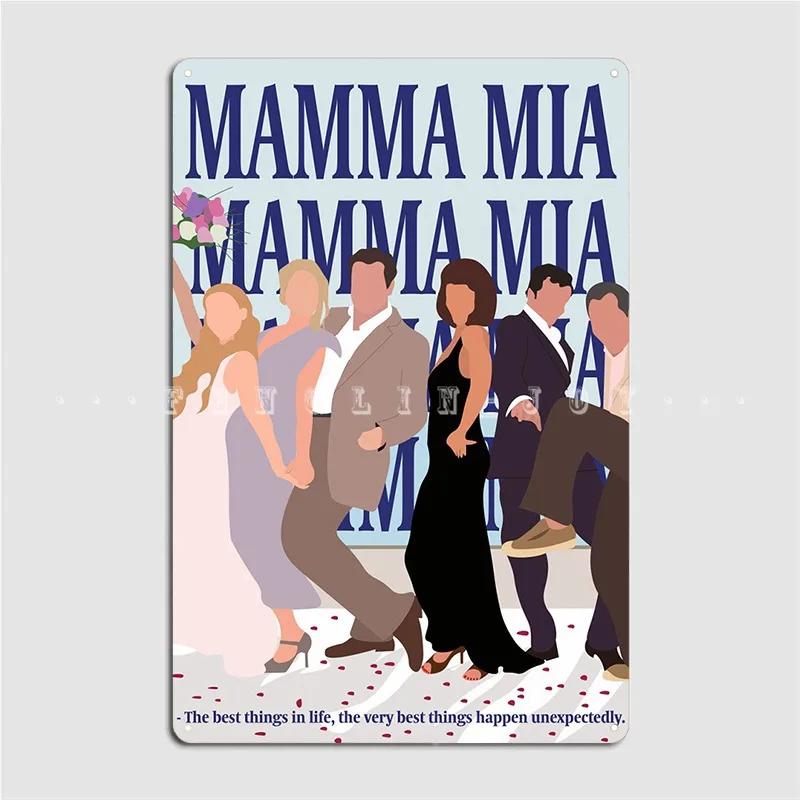 Mamma Mia Plakat Metalowy Znak Ścienny Jaskinia Śmieszna Dekoracja Garażu Pub Garaż Blaszany Znak Plakat