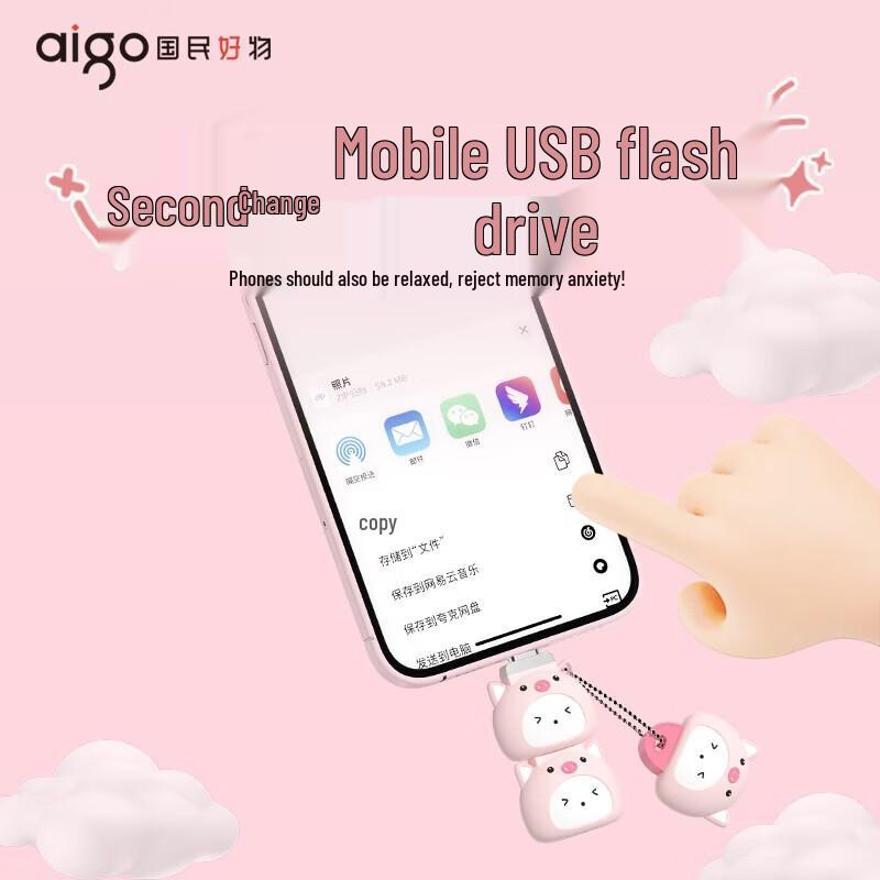 Aigo Cartoon Pet Dual-Interface USB Flash Drive