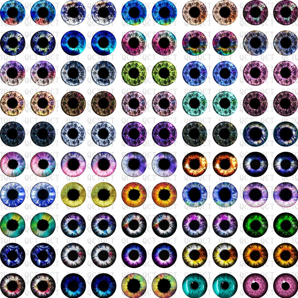 50Pcs 681012Mm Doll Glass Eye Round Dragon Cat Eyes In Pairs Flatback Cabochons Decoration Keychain Diy Accessories