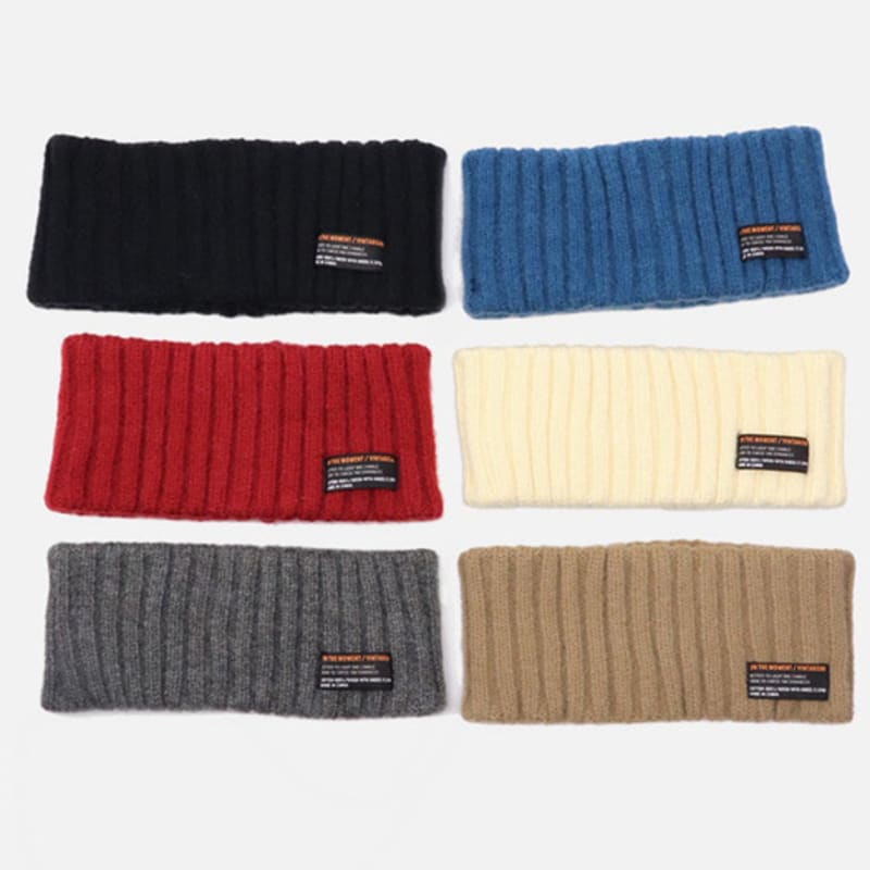 LOOKING4U On the Moment Vintage Lettering Label Hairband Black