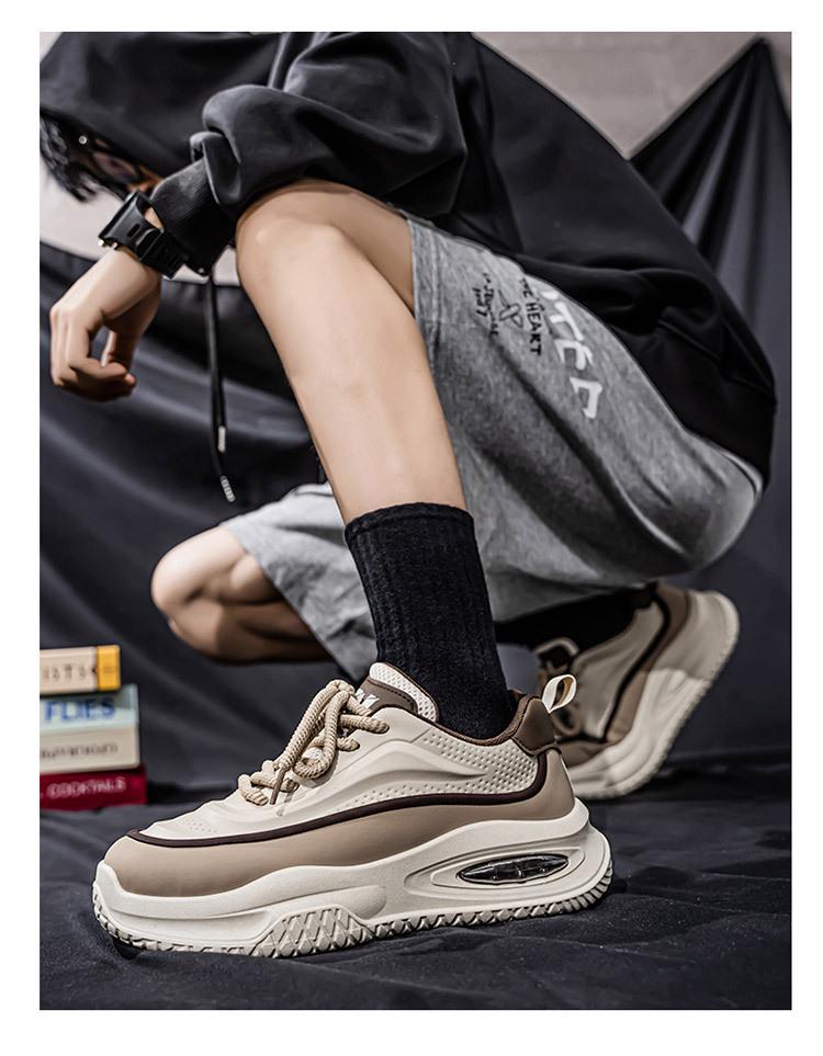 2025 Men's Trendy Breathable Casual Dad Shoes - Spring Thick-Soled Sports Style