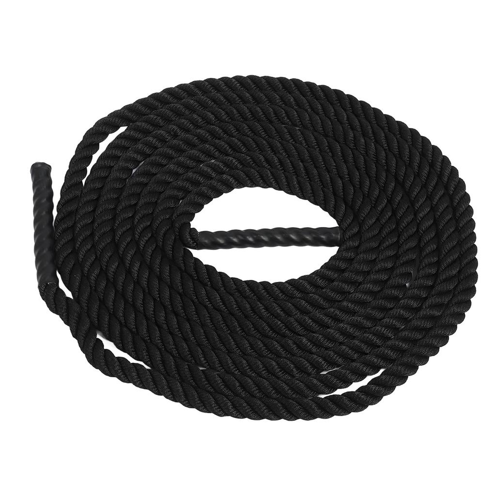 Power Battle Rope Black Lightweight Basics Battle Exercise Training Rope for Outdoor Strength Training 12m 39.4ft