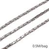Chaîne Cœur en Acier Inoxydable de 0,5/1 Mètre Chaîne Cubaine Chaîne Punk de Base pour la Fabrication de Colliers Bracelets Bijoux Accessoires