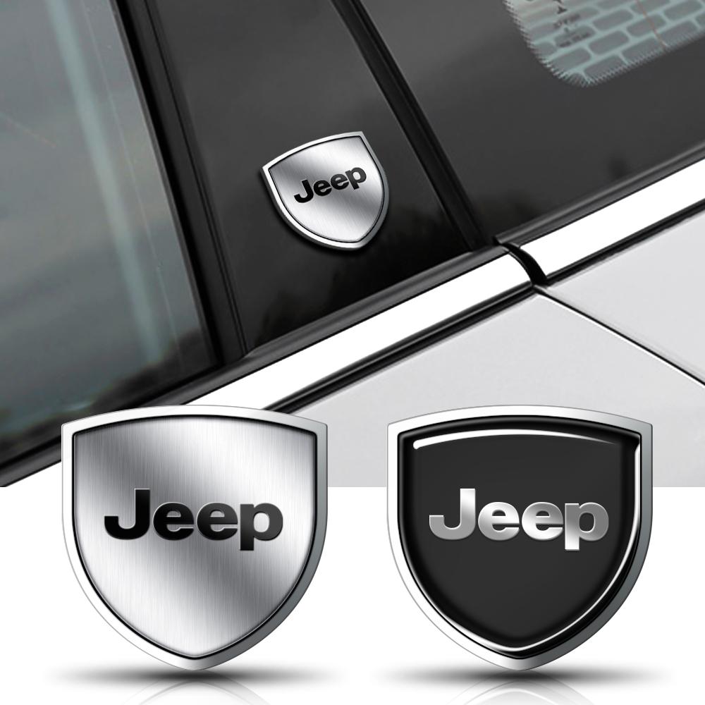 1pc 3D Metal Car Badge Sticker Body Trunk Emblem Decor Sticker Auto Accessories For JEEP GrandCherokee Renegade Wrangler Compass