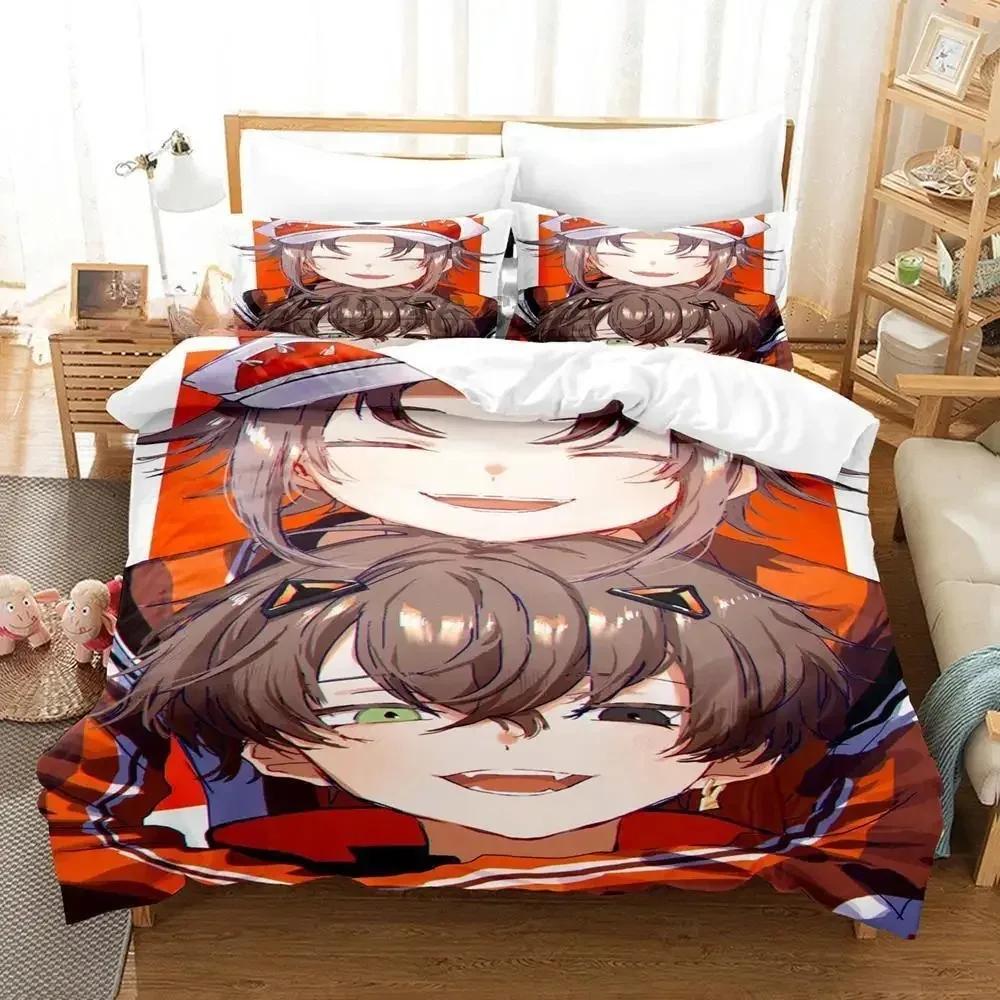 Mysta Rias Printed Bed Set Duvet Cover Pillowcase Bedding Set Bed Linen Sheet Quilt Cover Full Size 3D Print Anime Kawaii Girls