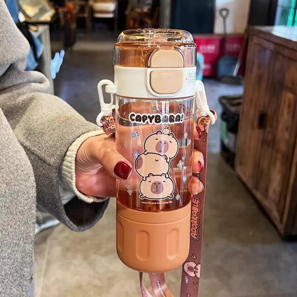 Adjustable Shoulder Cartoon Water Bottle Portable Drink Bottle  Children's Gift