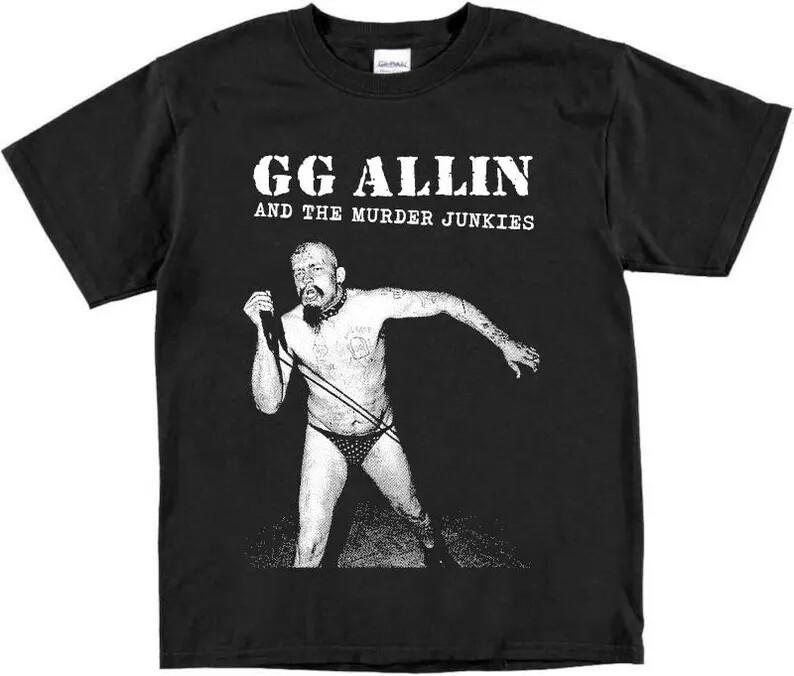 GG Allin The Murder Junkies T Shirt Punk Rock Vintage Dicks Fear Germs Antiseen XL