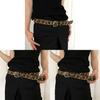 Retro Leopard Print Belt For Women With Alloy Buckle Leather Waistband For Dress And Jeans