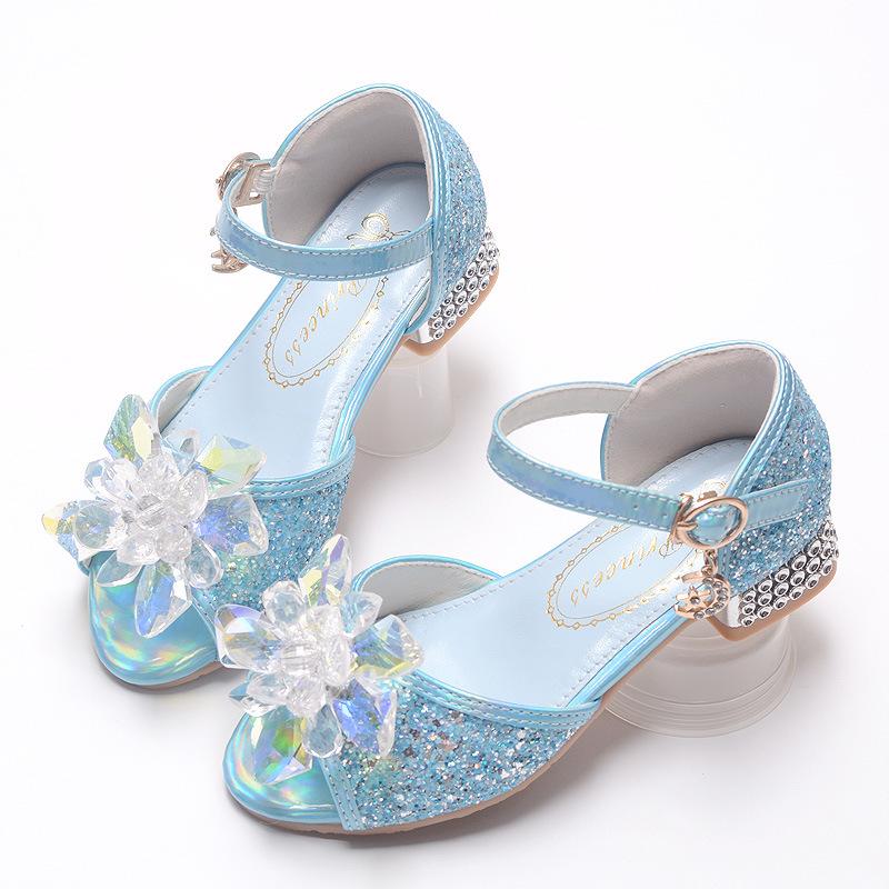 Children's High-heeled Sandals, Fashionable Performance Shoes, Flower Girl Princess Shoes, Catwalk Crystal Shoes