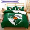 Kauno Zalgiris Muster Bettwäsche, Steppbett Set Bettbezug Kissenbezug Zuhause Geburtstagsgeschenk (1 Bettbezug + 2 Kissenbezüge, ohne Füllung)