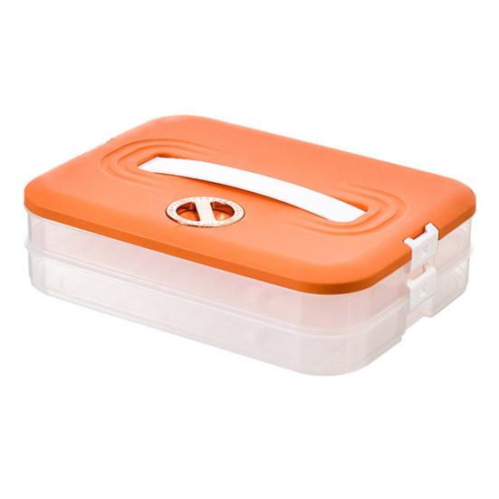 Úložný box na knedlíky s pevnou rukojetí Jedno/Dvou/Tří/Čtyřvrstvý zásobník na jídlo pro domácí piknikové večírky