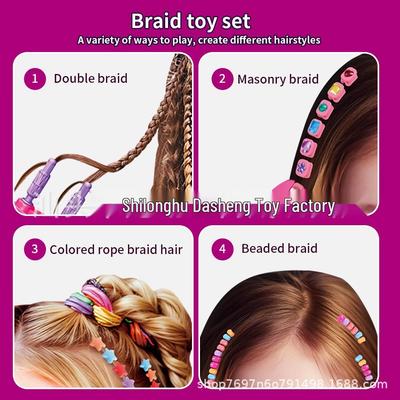 Juguete Trenzador Eléctrico de Pelo DIY para Niñas: Crea Trenzas Elegantes con Cuentas y Accesorios