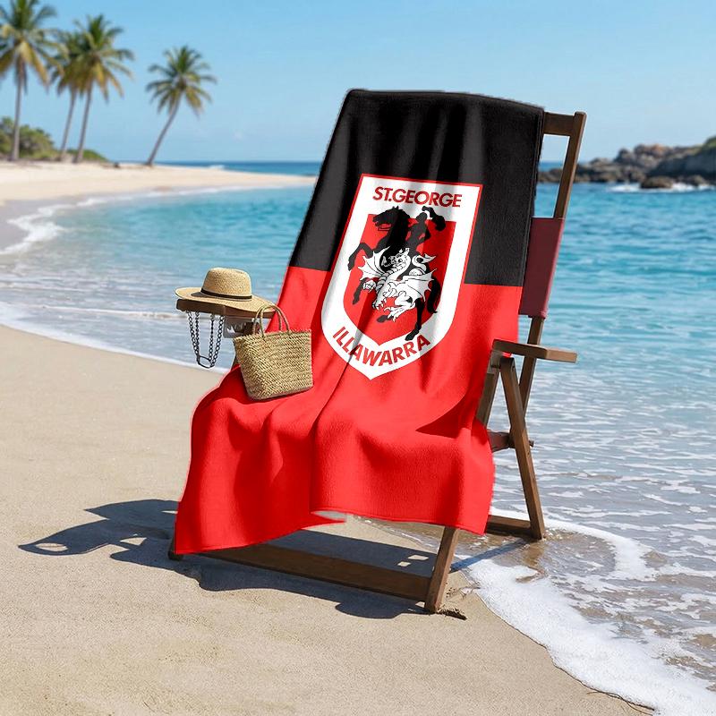 St George Illawarra Fashion Beach Towel: Ideal for Summer Adventures Soft, absorbent and quick drying suitable for swimming and bathing