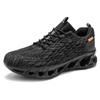 Leichte Weiche Herren-Sneaker Atmungsaktive Fliegengewebte Lederkombination Laufschuhe Lässige Herren-Sportschuhe